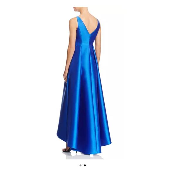 ADRIANNA PAPELL ARCADIA SLEEVELESS HIGH LOW BALL GOWN YVES BLUE SIZE 8 NWT - Picture 2 of 15